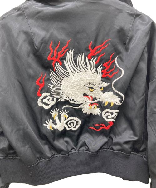 Hysteric Glamour（ヒステリックグラマー）Hysteric Glamour (ヒステリックグラマー) DRAGON刺繍 ライダーススカジャン ブラック サイズ:Ｆの古着・服飾アイテム
