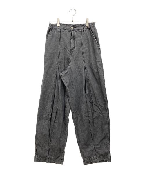 Hysteric Glamour（ヒステリックグラマー）Hysteric Glamour (ヒステリックグラマー) 綿麻デニムタックパンツ グレー サイズ:Ｆの古着・服飾アイテム
