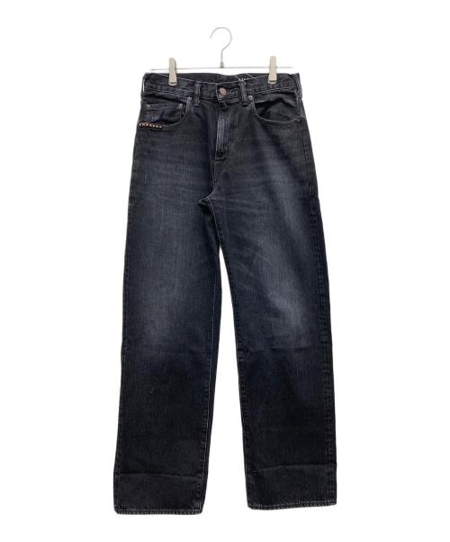 Hysteric Glamour（ヒステリックグラマー）Hysteric Glamour (ヒステリックグラマー) ルーズストレートデニムパンツ ブラック サイズ:w28(71cm)の古着・服飾アイテム