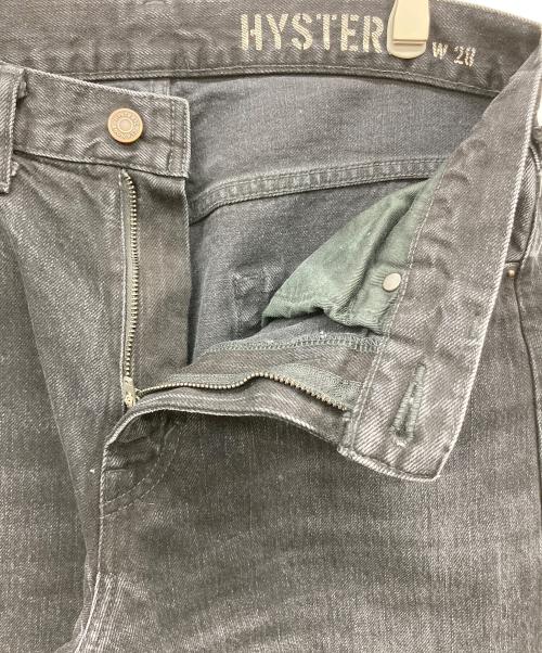 Hysteric Glamour（ヒステリックグラマー）Hysteric Glamour (ヒステリックグラマー) ルーズストレートデニムパンツ ブラック サイズ:w28(71cm)の古着・服飾アイテム