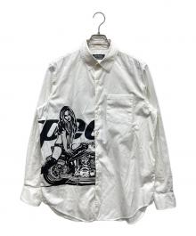 Hysteric Glamour（ヒステリックグラマー）の古着「SPEEDSTER レギュラーカラーシャツ」｜ホワイト