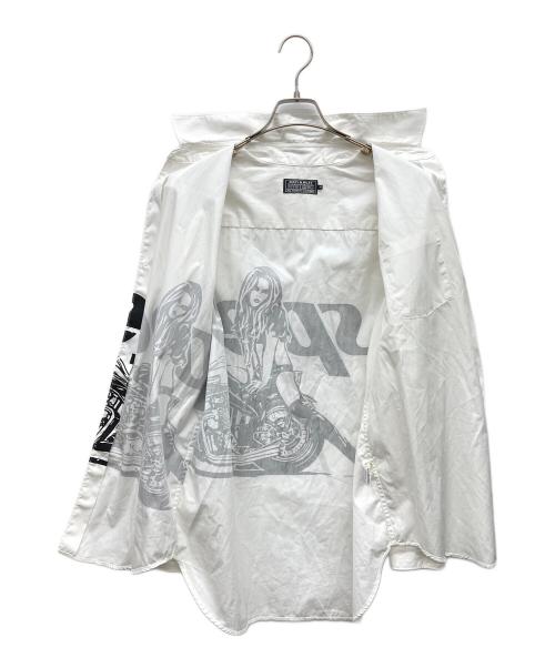 Hysteric Glamour（ヒステリックグラマー）Hysteric Glamour (ヒステリックグラマー) SPEEDSTER レギュラーカラーシャツ ホワイト サイズ:Mの古着・服飾アイテム