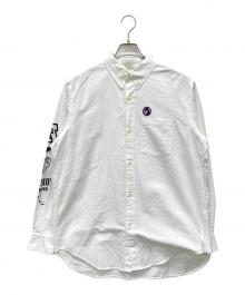 Hysteric Glamour（ヒステリックグラマー）の古着「BAD ASS WHISKY ボタンダウンシャツ」｜ホワイト