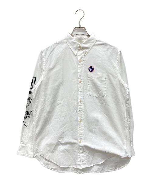 Hysteric Glamour（ヒステリックグラマー）Hysteric Glamour (ヒステリックグラマー) BAD ASS WHISKY ボタンダウンシャツ ホワイト サイズ:Mの古着・服飾アイテム
