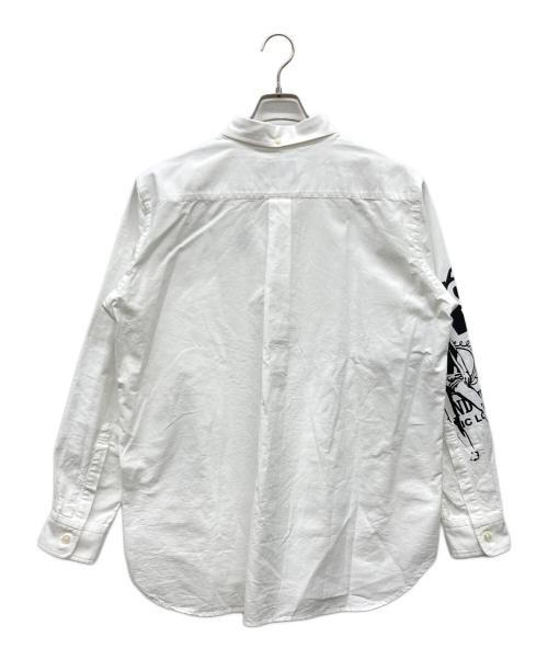 Hysteric Glamour（ヒステリックグラマー）Hysteric Glamour (ヒステリックグラマー) BAD ASS WHISKY ボタンダウンシャツ ホワイト サイズ:Mの古着・服飾アイテム