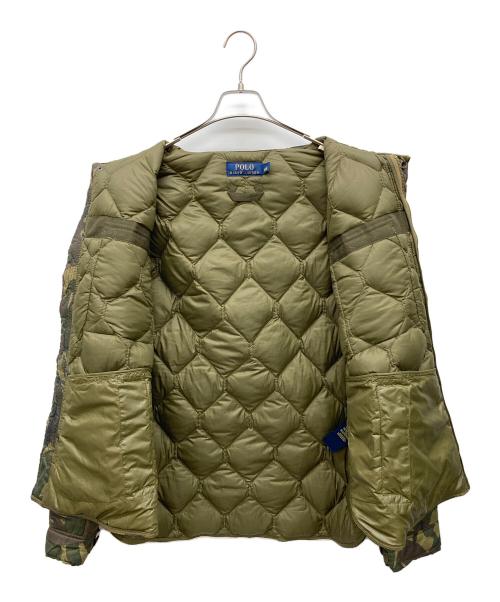 POLO RALPH LAUREN（ポロ・ラルフローレン）POLO RALPH LAUREN (ポロ・ラルフローレン) カモフラキルティングダウンジャケット オリーブ サイズ:Ｌの古着・服飾アイテム