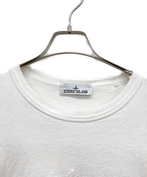 STONE ISLAND（ストーンアイランド）STONE ISLAND (ストーンアイランド) ロゴTシャツ ホワイト サイズ:Mの古着・服飾アイテム