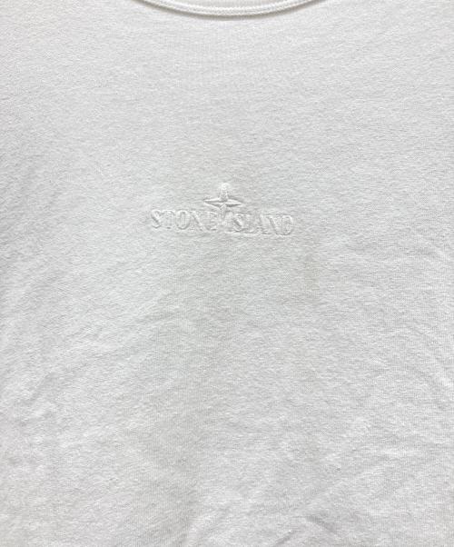 STONE ISLAND（ストーンアイランド）STONE ISLAND (ストーンアイランド) ロゴTシャツ ホワイト サイズ:Mの古着・服飾アイテム