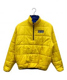 POLO SPORT（ポロスポーツ）の古着「90s リバーシブル中綿ハーフジップジャケット」｜ブルー×イエロー