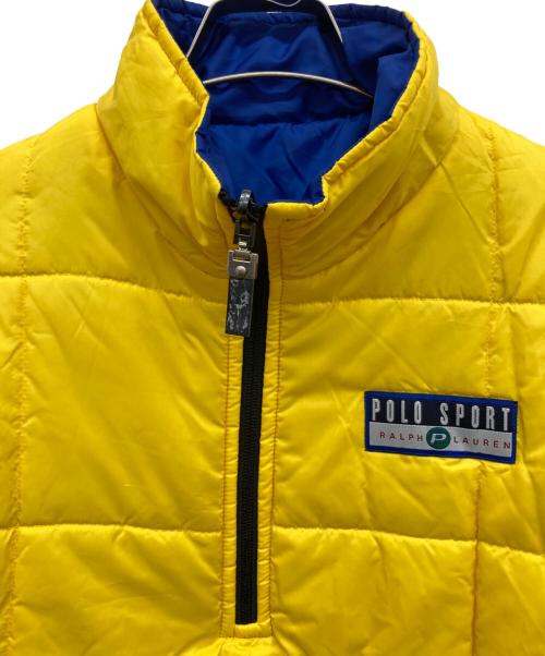 POLO SPORT（ポロスポーツ）POLO SPORT (ポロスポーツ) 90s リバーシブル中綿ハーフジップジャケット ブルー×イエロー サイズ:Sの古着・服飾アイテム