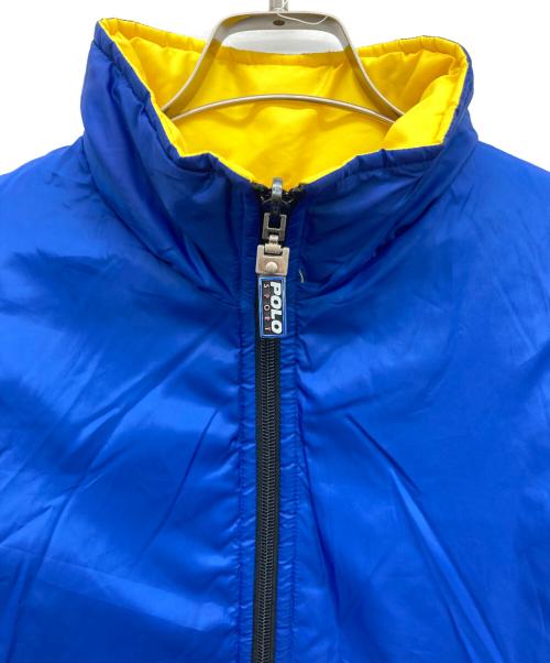 POLO SPORT（ポロスポーツ）POLO SPORT (ポロスポーツ) 90s リバーシブル中綿ハーフジップジャケット ブルー×イエロー サイズ:Sの古着・服飾アイテム
