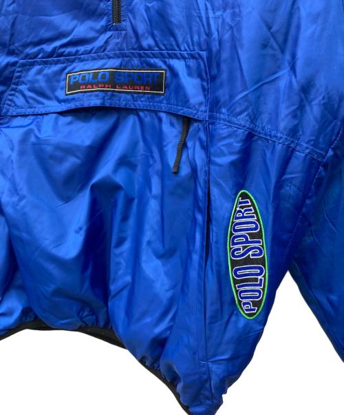 POLO SPORT（ポロスポーツ）POLO SPORT (ポロスポーツ) 90s リバーシブル中綿ハーフジップジャケット ブルー×イエロー サイズ:Sの古着・服飾アイテム
