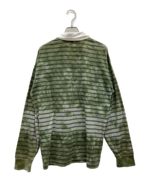 stussy（ステューシー）stussy (ステューシー) 長袖ポロシャツ グリーン サイズ:Mの古着・服飾アイテム