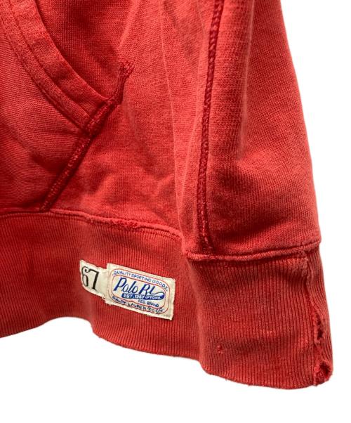 POLO RALPH LAUREN（ポロ・ラルフローレン）POLO RALPH LAUREN (ポロ・ラルフローレン) プルオーバーパーカー レッド サイズ:Lの古着・服飾アイテム