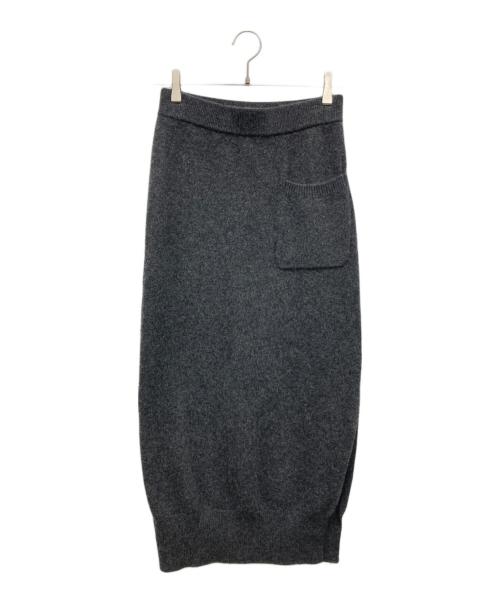 Demi-Luxe Beams（デミルクス ビームス）Demi-Luxe BEAMS (デミルクス ビームス) ウールカシミヤ ニットスカート ブラック サイズ:36の古着・服飾アイテム