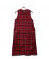 BEAMS BOY (ビームスボーイ) ポリエステル チェック ノースリーブ ワンピース レッド サイズ:なし：9000円