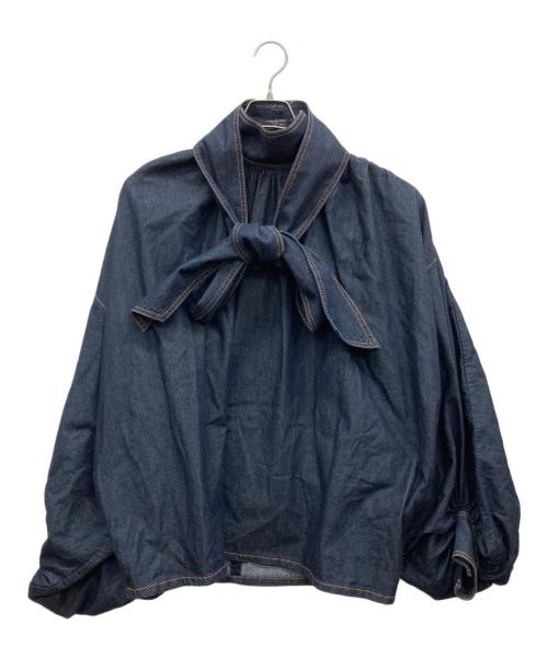 ZIMMERMANN（ジマーマン）ZIMMERMANN (ジマーマン) タイネック デニムブラウス インディゴ サイズ:S 160/84Aの古着・服飾アイテム
