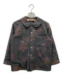 tricot COMME des GARCONS（トリココムデギャルソン）の古着「丸襟花柄ウールジャケット」｜グレー