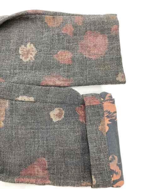 tricot COMME des GARCONS（トリココムデギャルソン）tricot COMME des GARCONS (トリココムデギャルソン) 丸襟花柄ウールジャケット グレー サイズ:Mの古着・服飾アイテム