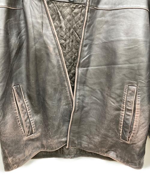 Claiborne（クレイボーン）Claiborne (クレイボーン) レザージャケット ブラウン サイズ:Ｌの古着・服飾アイテム