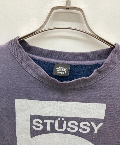 stussy（ステューシー）stussy (ステューシー) 00s ロゴプリントスウェット ネイビー サイズ:LARGEの古着・服飾アイテム