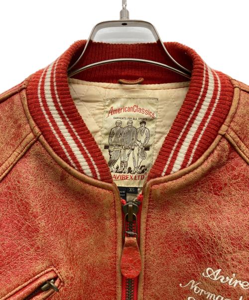 AVIREX（アヴィレックス）AVIREX (アヴィレックス) VARSITY JACKET レッド サイズ:XSの古着・服飾アイテム