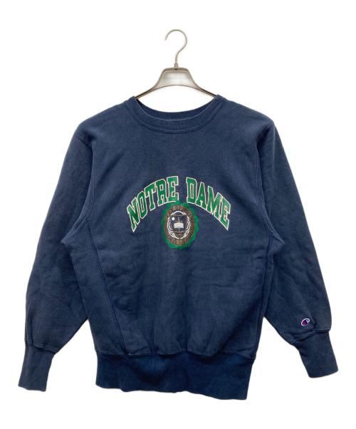 Champion（チャンピオン）Champion (チャンピオン) 80s リバースウィーブスウェット NOTRE DAME ネイビー サイズ:LARGEの古着・服飾アイテム
