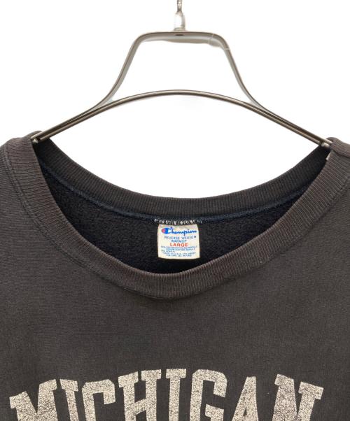 Champion（チャンピオン）Champion (チャンピオン) 80s リバースウィーブスウェット MICHIGAN STATE ブラック サイズ:LARGEの古着・服飾アイテム