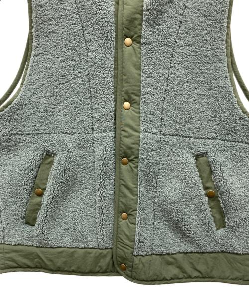 BARNS（バーンズ）BARNS (バーンズ) ユーティリティボアベスト カーキ サイズ:Mの古着・服飾アイテム