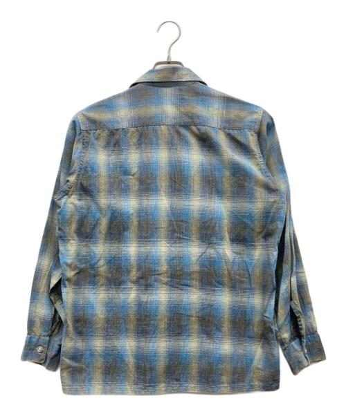 WINGS（ウィングス）wings (ウィングス) 60s 長袖オンブレシャツ スカイブルー サイズ:14-S-14 1/2の古着・服飾アイテム