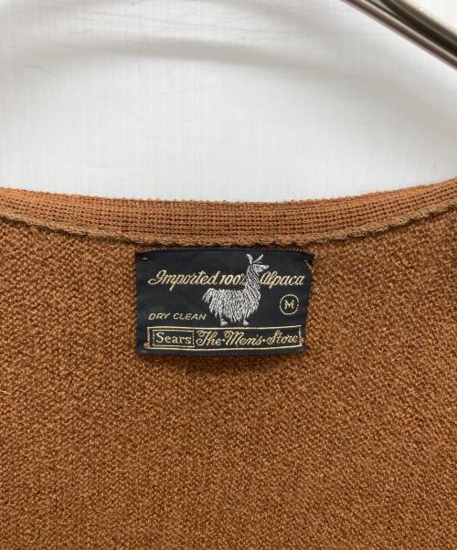 Sears（シアーズ）Sears (シアーズ) 60s-70s アルパカカーディガン ブラウン サイズ:Mの古着・服飾アイテム