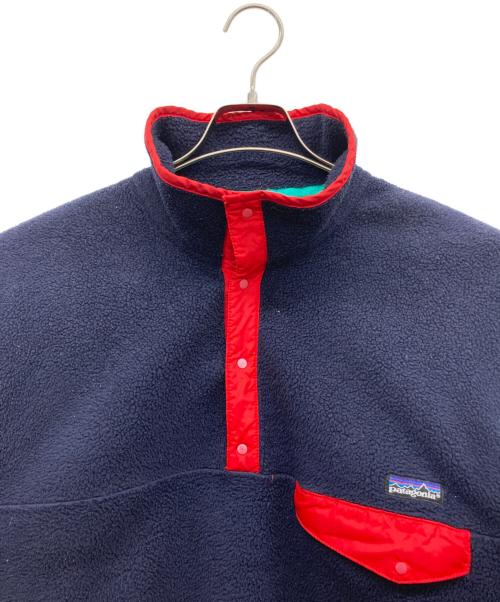 Patagonia（パタゴニア）Patagonia (パタゴニア) 80s シンチラスナップT ネイビー×レッド サイズ:Ｌの古着・服飾アイテム