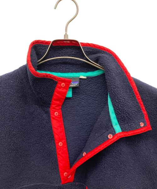 Patagonia（パタゴニア）Patagonia (パタゴニア) 80s シンチラスナップT ネイビー×レッド サイズ:Ｌの古着・服飾アイテム
