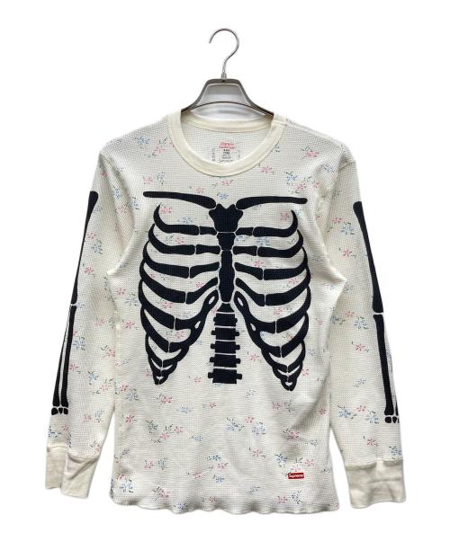 SUPREME（シュプリーム）SUPREME (シュプリーム) Hanes (ヘインズ) Bones Thermal Crew Floral ホワイト サイズ:M 175/96Aの古着・服飾アイテム