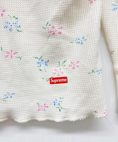SUPREME（シュプリーム）SUPREME (シュプリーム) Hanes (ヘインズ) Bones Thermal Crew Floral ホワイト サイズ:M 175/96Aの古着・服飾アイテム