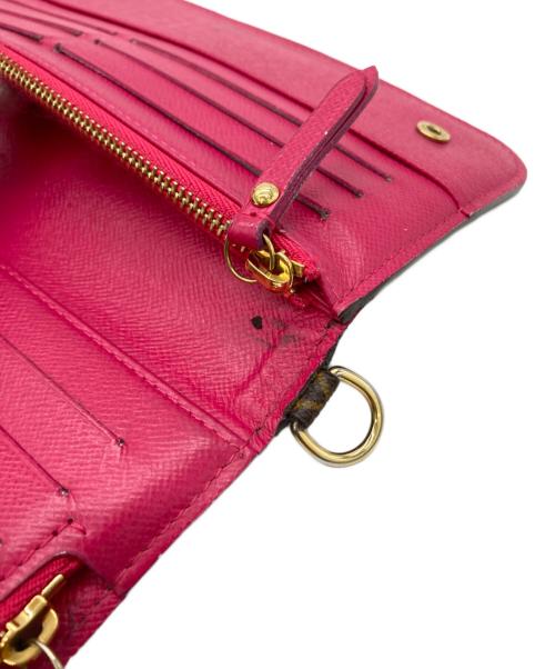 LOUIS VUITTON（ルイ ヴィトン）LOUIS VUITTON (ルイ ヴィトン) ポルトフォイユ・アンソリット モノグラム ブラウン×ピンクの古着・服飾アイテム
