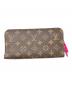 LOUIS VUITTON（ルイ ヴィトン）の古着「ポルトフォイユ・アンソリット モノグラム」｜ブラウン×ピンク