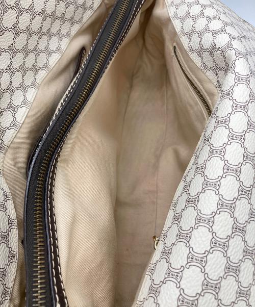 CELINE（セリーヌ）CELINE (セリーヌ) ハンドバッグ マカダム柄 アイボリーの古着・服飾アイテム