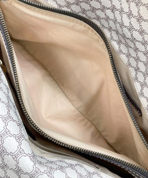CELINE（セリーヌ）CELINE (セリーヌ) ハンドバッグ マカダム柄 アイボリーの古着・服飾アイテム