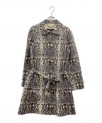 Marc by Marc Jacobsマークバイマークジェイコブス）の古着「パイソン柄コート」｜ブラウン×グレー