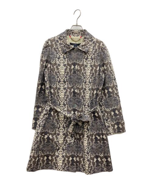 Marc by Marc Jacobs（マークバイマークジェイコブス）Marc by Marc Jacobs (マークバイマークジェイコブス) パイソン柄コート ブラウン×グレー サイズ:Sの古着・服飾アイテム