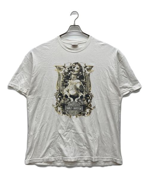 HARLEY-DAVIDSON（ハーレーダビッドソン）HARLEY-DAVIDSON (ハーレーダビッドソン) プリントTシャツ ホワイト サイズ:2X-LARGEの古着・服飾アイテム