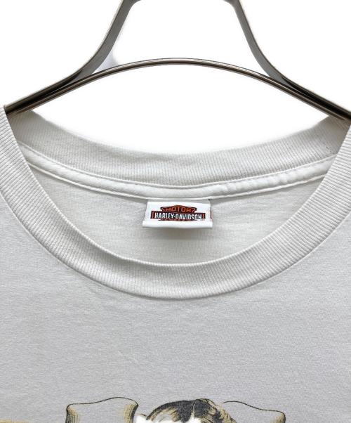 HARLEY-DAVIDSON（ハーレーダビッドソン）HARLEY-DAVIDSON (ハーレーダビッドソン) プリントTシャツ ホワイト サイズ:2X-LARGEの古着・服飾アイテム
