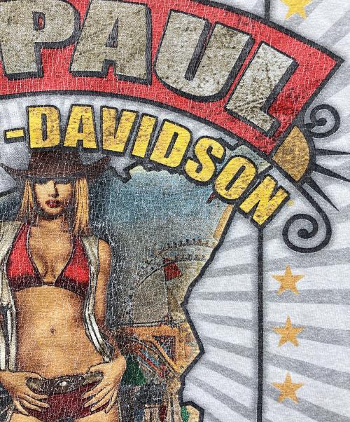 HARLEY-DAVIDSON（ハーレーダビッドソン）HARLEY-DAVIDSON (ハーレーダビッドソン) プリントTシャツ ホワイト サイズ:2X-LARGEの古着・服飾アイテム