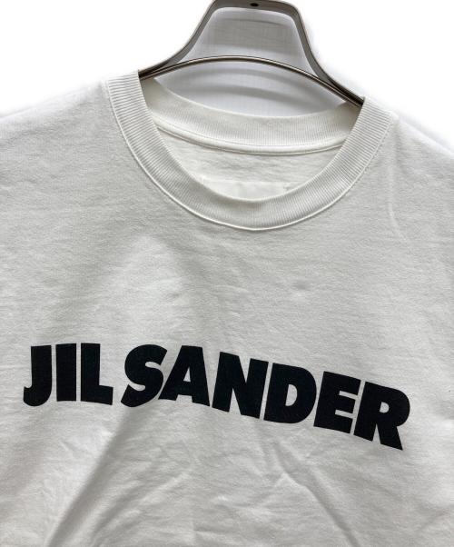 JIL SANDER（ジルサンダー）JIL SANDER (ジルサンダー) ロゴプリント長袖カットソー ホワイト サイズ:Ｌの古着・服飾アイテム