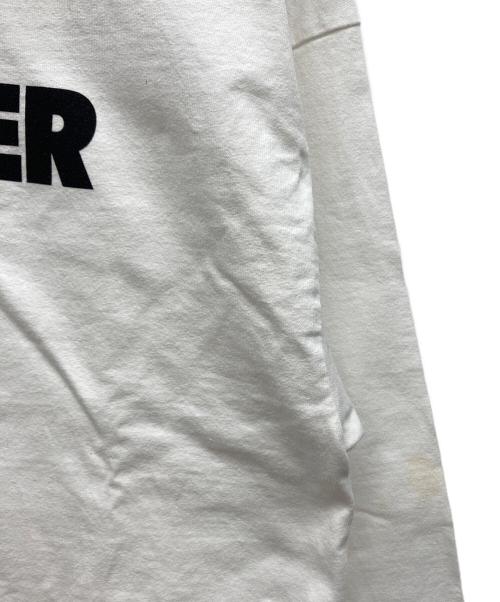 JIL SANDER（ジルサンダー）JIL SANDER (ジルサンダー) ロゴプリント長袖カットソー ホワイト サイズ:Ｌの古着・服飾アイテム