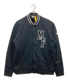 MONCLER×FRAGMENT（モンクレール×フラッグメント）の古着「バーシティフリース カーディガン」｜ブラック
