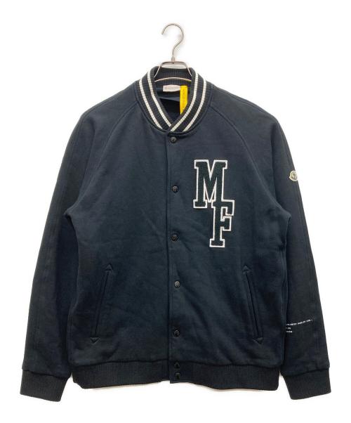 MONCLER（モンクレール）MONCLER (モンクレール) FRAGMENT (フラッグメント) バーシティフリース カーディガン ブラック サイズ:XLの古着・服飾アイテム