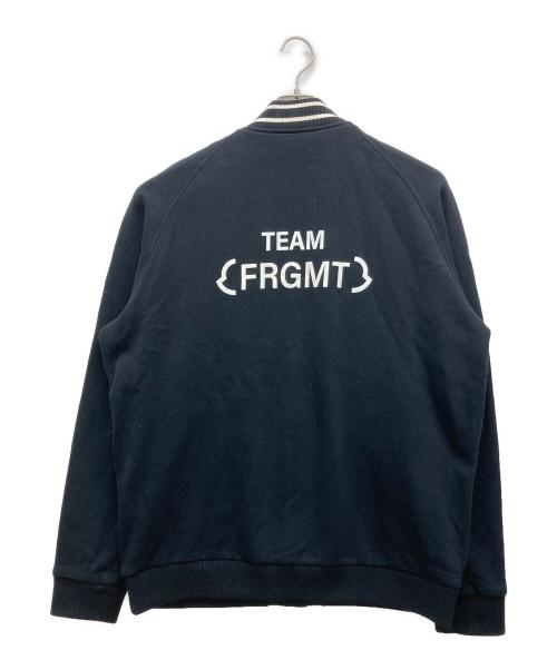 MONCLER（モンクレール）MONCLER (モンクレール) FRAGMENT (フラッグメント) バーシティフリース カーディガン ブラック サイズ:XLの古着・服飾アイテム