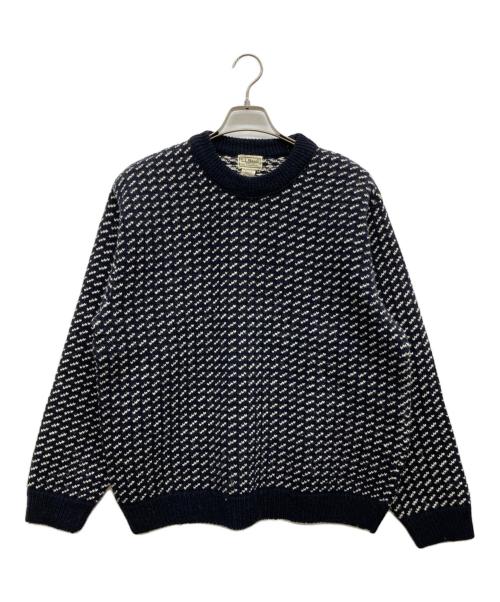 L.L.Bean（エルエルビーン）L.L.Bean (エルエルビーン) バースアイニット ネイビー サイズ:MEDIUMの古着・服飾アイテム